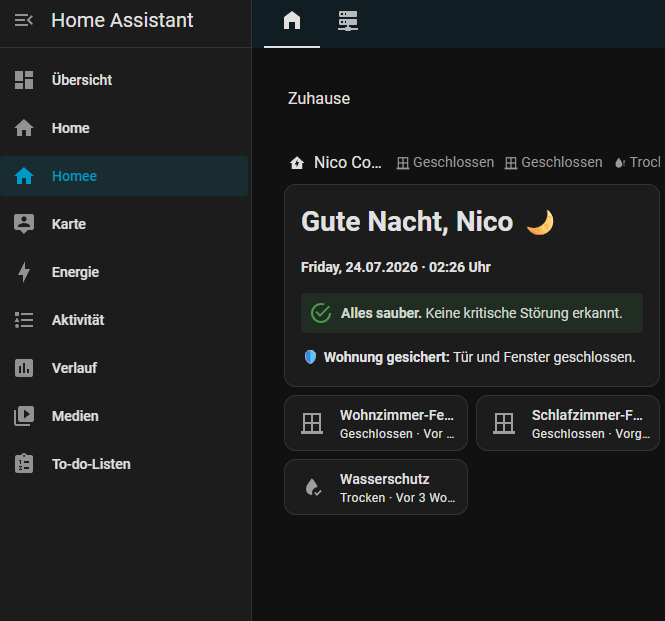 Projektansicht: Smart-Home-Automatisierungen